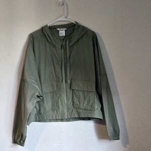 DSG SOLID HOODED ZIPPER POCKET WINDBREAKER XXL